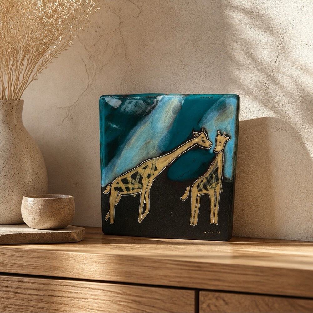 Mara Tile Trivet 6"X6" - Giraffes Decor